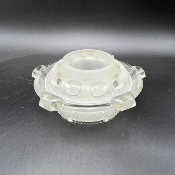 WALTHER AND SOHNE SATIN GLASS PELICAN PELIKAN 3 PIECE FLOWER FROG ART DECO - Picture 7 of 11